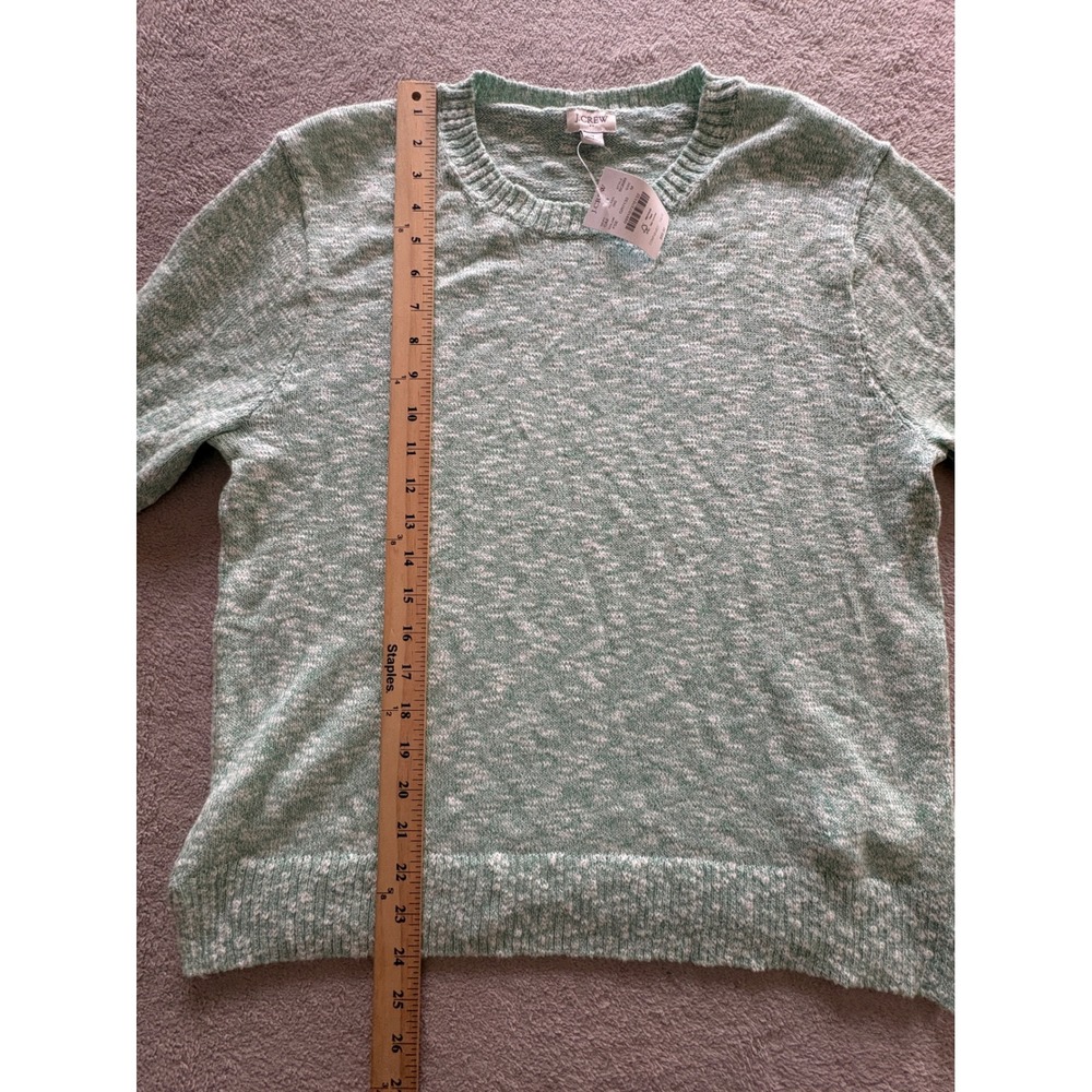 NWT J.Crew Womens Marled Crewneck Sweater Mint Green Size Medium - Picture 2 of 6